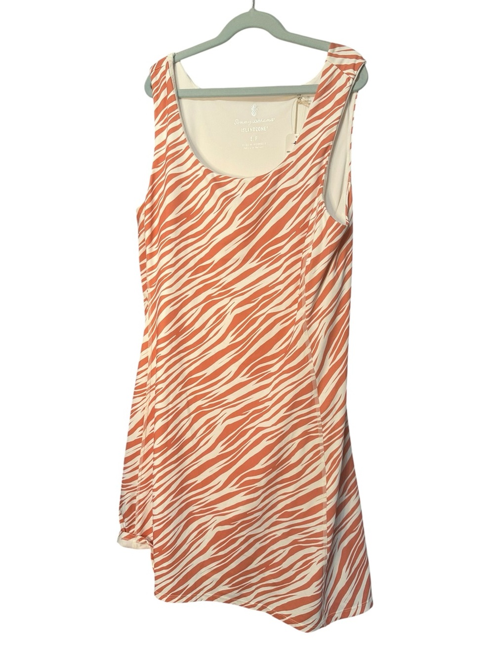 Tommy Bahama Abby Coastal Zebra Dress Women’s S Peach Gelato NWT